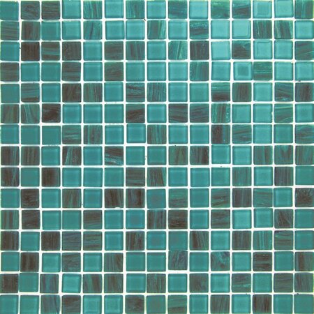 APOLLO TILE Mingles 12 in. x 12 in. Glossy Teal Green Glass Mosaic Wall and Floor Tile 20 sq. ft./case, 20PK MIX2088GN453A